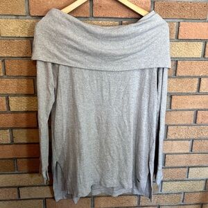 Lucky Brand Off the Shoulder Knit Sweater Beige Size Small
